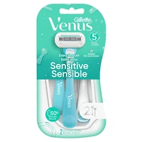 Rasoirs jetables pour femmes Gillette Venus Extra Smooth Sensitive, paquet de 2