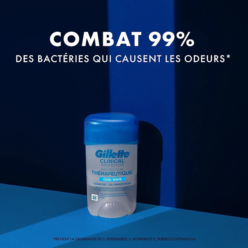 Gillette Clinical Protection Cool Wave Clear Gel Anti-Perspirant/Deodorant, 45 g