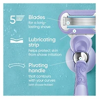 Venus Extra Smooth Contour Women's Razor with Reusable Razor Handle, 2 Razor Blade Refills and Shower Holder