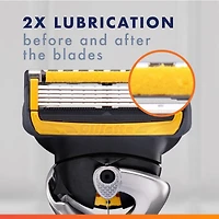 Cartouches de rechange de rasoir Gillette Fusion5ProGlide Défense pour hommes, cartouches de rechange de rasoir pour manche de rasoir Flex-pivot, 2x plus de lubrification