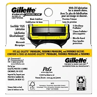 Cartouches de rechange de rasoir Gillette Fusion5ProGlide Défense pour hommes, cartouches de rechange de rasoir pour manche de rasoir Flex-pivot, 2x plus de lubrification