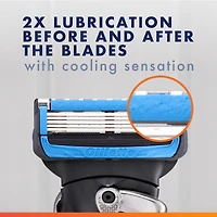 Cartouches de rechange de rasoir Gillette Fusion5 ProGlide Fraîcheur, 4 cartouches de rasoir pour manche de rasoir Flex-pivot, 5 lames de rasoir, 2x plus de lubrification rafraîchissante