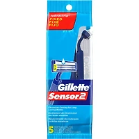 Gillette Sensor2 Men's Disposable Razors, 5 Count