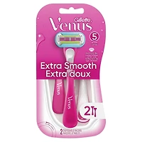 Extra Smooth Green Disposable Women's Razors, 2 Count