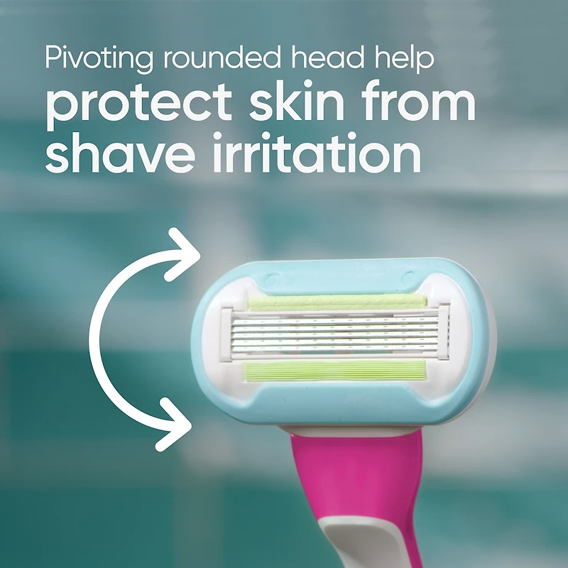 Extra Smooth Green Disposable Women's Razors, 2 Count