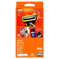 Rasoir Gillette Fusion5 ProGlide Défense pour hommes, 1 manche de rasoir, 2 cartouches, 2x plus de lubrification, manche Flex-pivot et lame de précision pour hommes