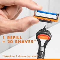 Cartouches de rechange de rasoir Gillette Fusion5 pour hommes, cartouches de rasoir, bande lubrifiante, lame de précision pour hommes