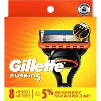 Cartouches de rechange de rasoir Gillette Fusion5 pour hommes, cartouches de rasoir, bande lubrifiante, lame de précision pour hommes