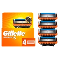 Cartouches de rechange de rasoir Gillette Fusion5 pour hommes, 4 cartouches de rasoir, bande lubrifiante, lame de précision pour hommes, cartouches à 5 lames de rasoir pour un rasage de près