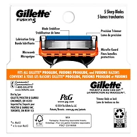 Cartouches de rechange de rasoir Gillette Fusion5 pour hommes, 4 cartouches de rasoir, bande lubrifiante, lame de précision pour hommes, cartouches à 5 lames de rasoir pour un rasage de près