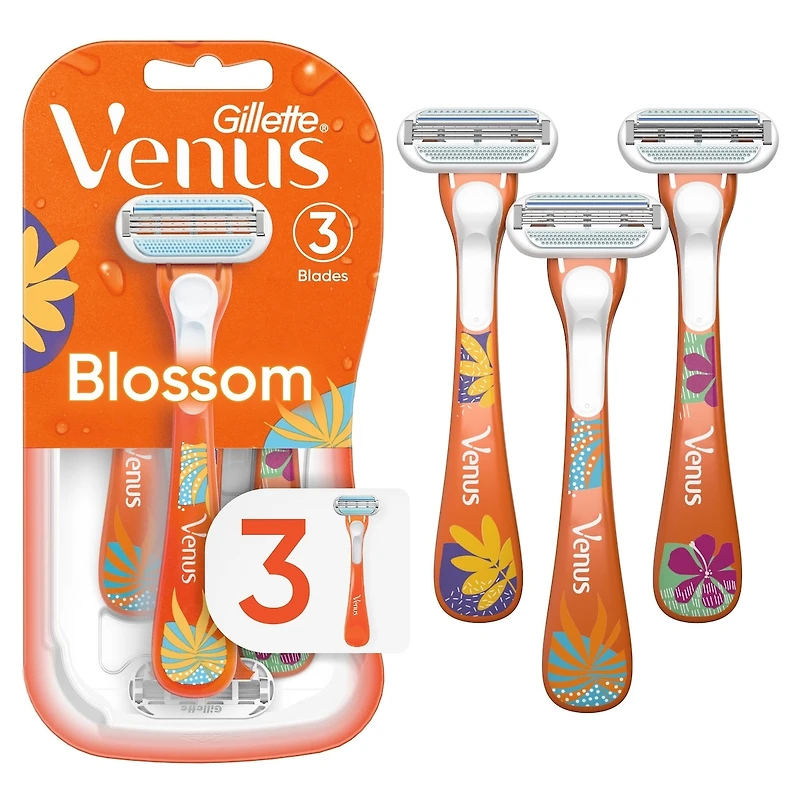Rasoirs jetables pour femmes Gillette Venus Treasures, paquet de 3