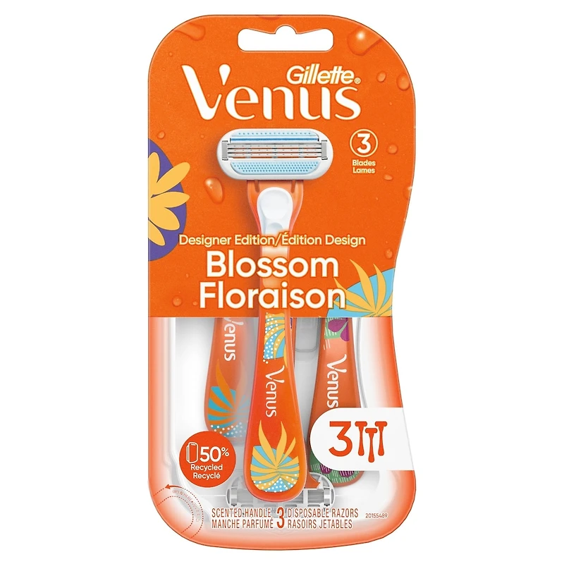 Rasoirs jetables pour femmes Gillette Venus Treasures, paquet de 3