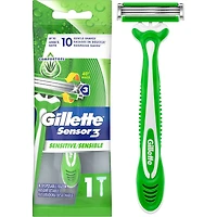 Rasoir jetable pour hommes Sensor3 Sensible, 1 rasoir