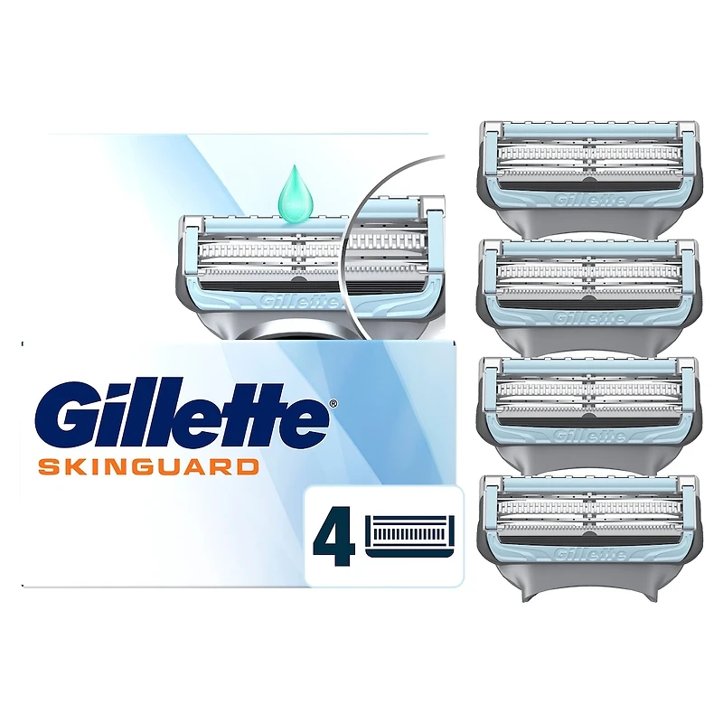 Lames de rasoir Gillette SkinGuard pour hommes, 4 cartouches