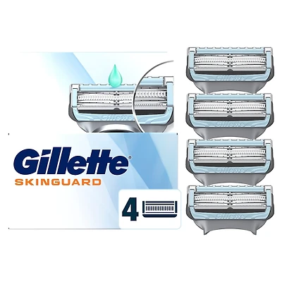 Lames de rasoir Gillette SkinGuard pour hommes, 4 cartouches