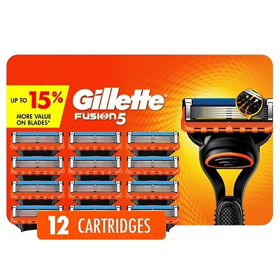 Cartouches de rechange de rasoir Fusion5 pour hommes, 12 cartouches