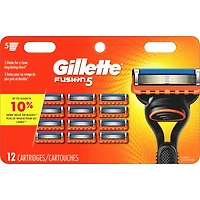 Fusion5 Men's Razor Blade Refills, 12 Count