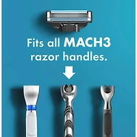 Cartouches de rechange Gillette Mach3, 12 cartouches de rasoir, cartouches de rechange pour hommes avec bande lubrifiante, 3 lames de rasoir pour un rasage de près