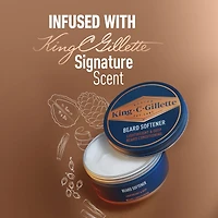 Adoucisseur de barbe King C. Gillette, baume à barbe avec huile d’argan pour adoucir et revitaliser la barbe en profondeur, 100 mL (3,4 oz)