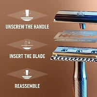 King C. Gillette Double-Edge Safety Razor Refill blades for better control, 10 count