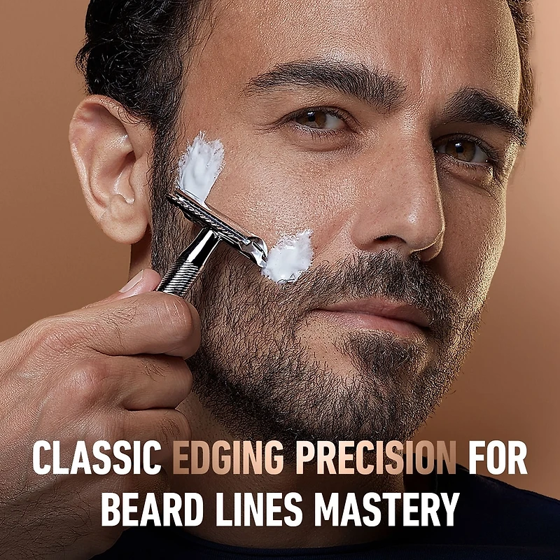 King C. Gillette Double Edge Safety Razor Handle and 5 stainless-steel blades with anti-friction coating