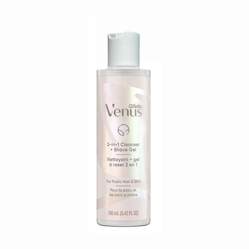 Gillette Venus for Pubic Hair and Skin, 2-in-1 Cleanser + Shave Gel, 6.4 oz