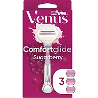 Gillette Venus Comfortglide plus Olay Sugarberry Women's Razor Handle + 2 Blade Refills