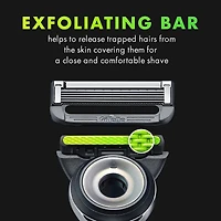 Cartouches de rechange de rasoir GilletteLabs, compatibles avec GilletteLabs avec barre exfoliante et avec le rasoir chauffant, 4 cartouches