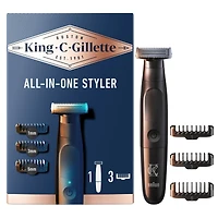 Tondeuse tout-en-un King C. Gillette avec la nouvelle technologie CenterCut pour une efficacité et une proximité optimales, une conception sans fil et un rasage facile et rapide
