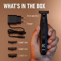 Tondeuse tout-en-un King C. Gillette avec la nouvelle technologie CenterCut pour une efficacité et une proximité optimales, une conception sans fil et un rasage facile et rapide