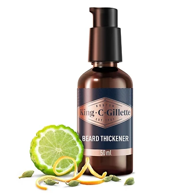 Épaississant pour la barbe King C. Gillette enrichi de caféine et du parfum emblématique de King C. Gillette, 50 ml (1,7 oz)