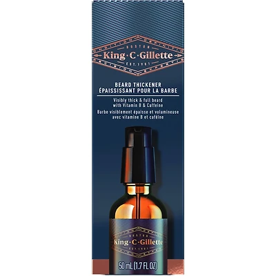 King C. Gillette Beard Thickener infused with caffeine, and King C. Gillette Signature Scent,  1.7oz