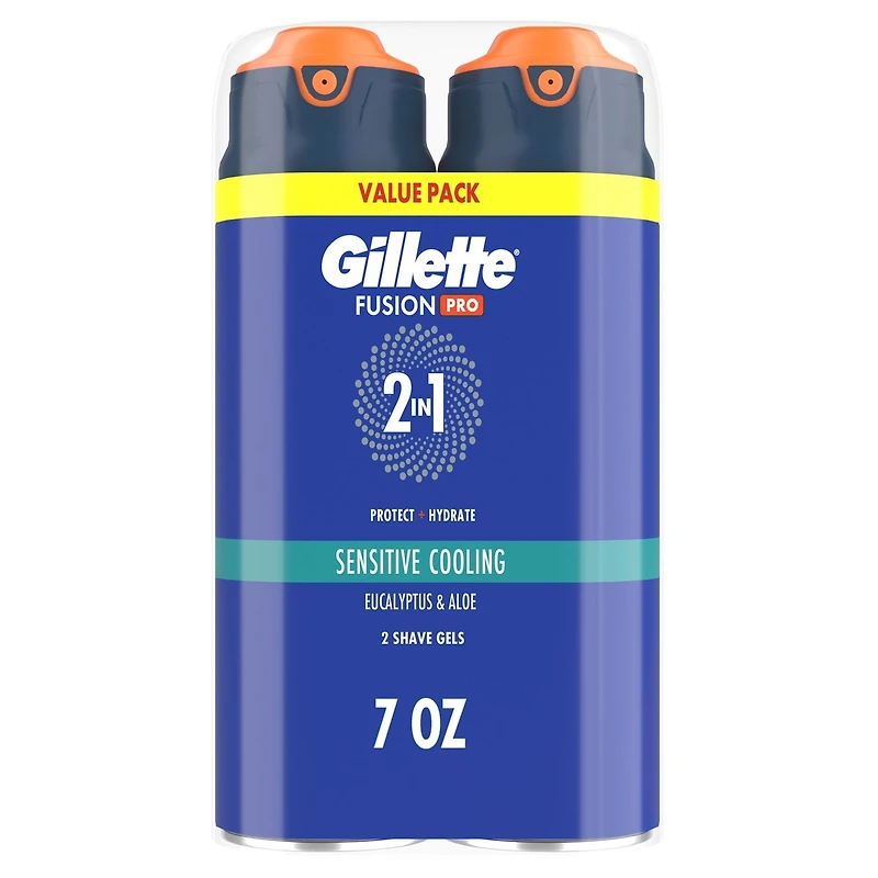 Gel à raser Gillette PRO pour hommes, PAQUET DOUBLE