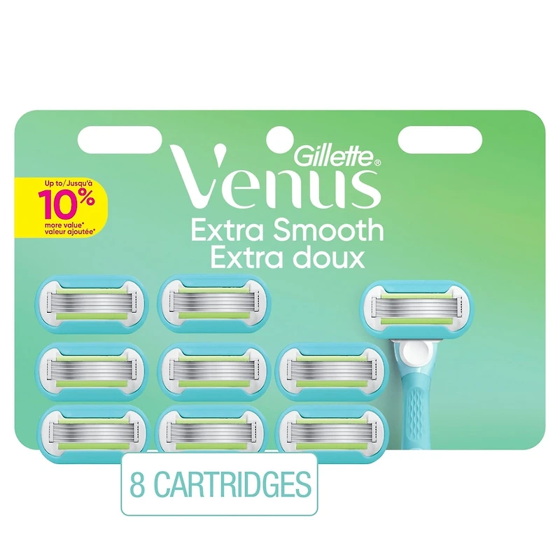 Gillette Venus Extra Smooth Women's Razor Blade Refills, 8 Count