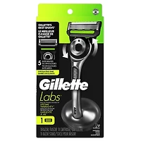 GilletteLabs with Exfoliating Bar Razor for Men - 1 Handle, 1 Razor Blade Refill