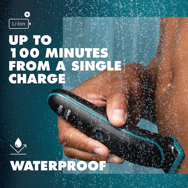 Tondeuse pour poils pubiens Gillette Intimate pour hommes, SkinFirst, étanche, sans fil pour usage sur peau sèche et mouillée, rasoir pour hommes, lames aiguisées à vie