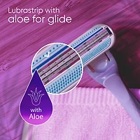 Miami Midnight Smooth Women's Disposable Razors with Aloe