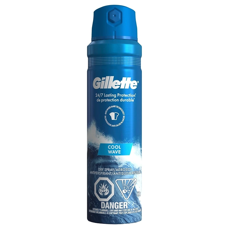 Antisudorifique et désodorisant en aérosol Gillette pour hommes