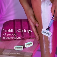 Gillette Venus Miami Midnight Extra Smooth Sensitive Women's Razor Refills, 6 ct