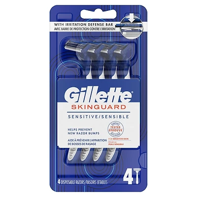 Rasoirs jetables Gillette ProtègePeau pour hommes, 4 unités