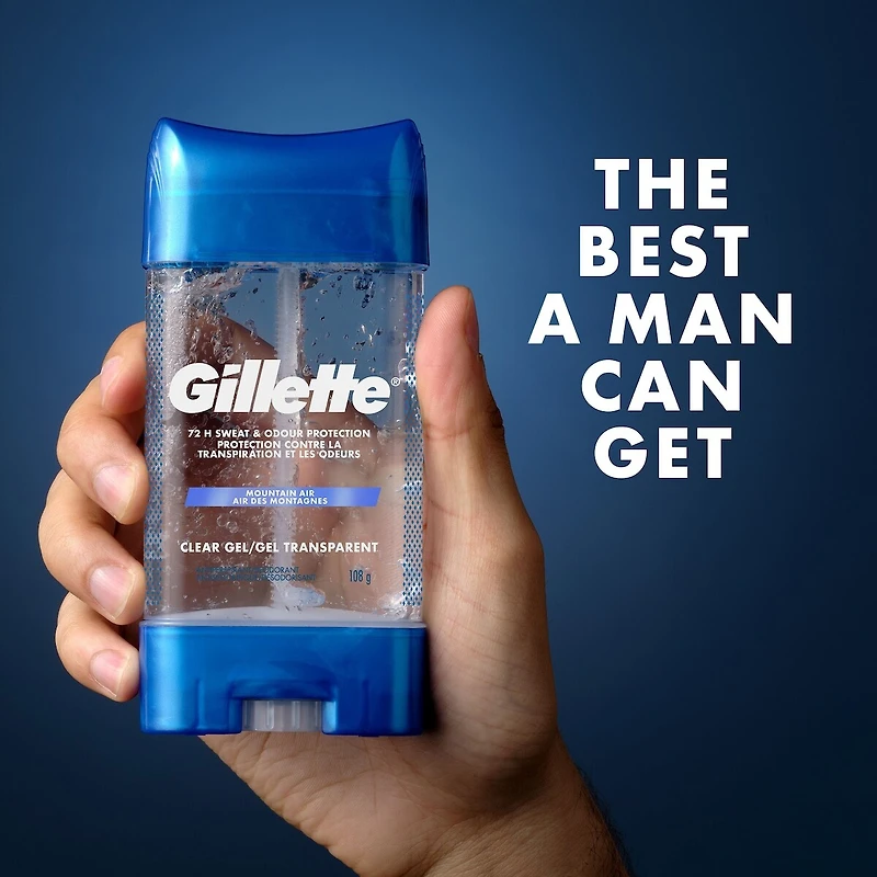Antisudorifique et désodorisant en gel transparent pour hommes