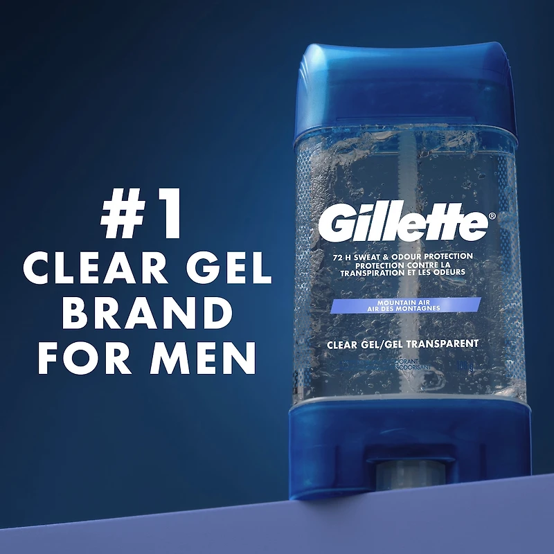 Antisudorifique et désodorisant en gel transparent pour hommes