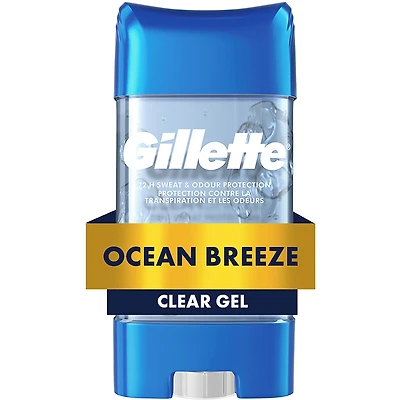 Clear Gel Antiperspirant and Deodorant for Men Ocean Breeze Scent