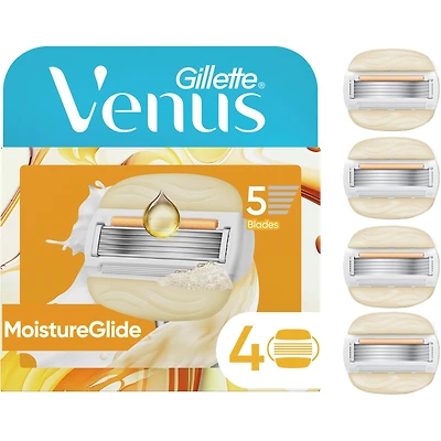 Venus MoistureGlide Women's Razor Blades, With Built-in Shave Gel Bars