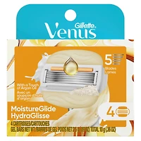 Venus MoistureGlide Women's Razor Blades, With Built-in Shave Gel Bars