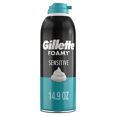 Mousse à raser pour hommes Gillette Foamy Peau sensible, 507 g (14,9 oz)