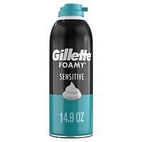 Mousse à raser pour hommes Gillette Foamy Peau sensible, 507 g (14,9 oz)