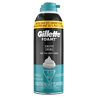 Mousse à raser pour hommes Gillette Foamy Peau sensible, 507 g (14,9 oz)