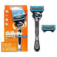Gillette Fusion5 ProGlide Chill Shaving Razor for Men, 1  Razor Handle, 2 Refills, 2x Cooling Lubrication, FlexBall Handle and Precision Trimmer