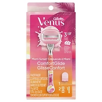 Venus Miami Sunset Comfortglide, 1 Women's Razor, 2 Refills